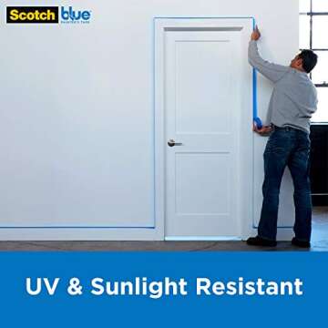 Scotch Painter's Tape 1.41 inches Original Multi-Surface Painter's Tape, x 60 yards (360 yards total), 2090, 6 Rolls, Blue, 6 Foot