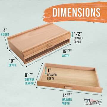 Versatile 3-Drawer Storage Box for Art Supplies