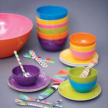 French Bull 12.5" Serving Bowl - Melamine Dinnerware - Salad, Mixing, Pasta (Orange/Pink Two Tone)