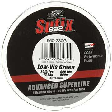 Sufix 832 Braid Line-600 Yards (Green, 80-Pound)