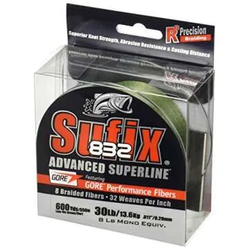 Sufix 832 Braid Line-600 Yards (Green, 80-Pound)