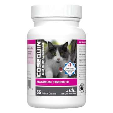 Nutramax Laboratories Cosequin Joint Health Supplement for Cats - With Glucosamine and Chondroitin, 2 Pack, 110 Total Capsules