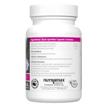 Nutramax Laboratories Cosequin Joint Health Supplement for Cats - With Glucosamine and Chondroitin, 2 Pack, 110 Total Capsules