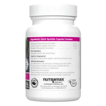 Nutramax Laboratories Cosequin Joint Health Supplement for Cats - With Glucosamine and Chondroitin, 2 Pack, 110 Total Capsules