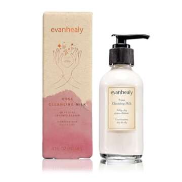 evanhealy Rose Cleansing Milk | Natural Distilled Plant Hydrosols & Essential Oils | Gentle Facial Cleanser for All Skin Types