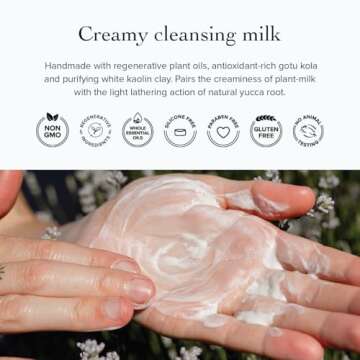 evanhealy Rose Cleansing Milk | Natural Distilled Plant Hydrosols & Essential Oils | Gentle Facial Cleanser for All Skin Types