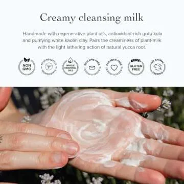 evanhealy Rose Cleansing Milk | Natural Distilled Plant Hydrosols & Essential Oils | Gentle Facial Cleanser for All Skin Types