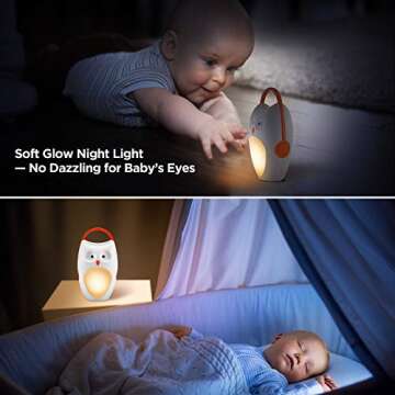 SOAIY Owl Baby Sleep Soother with Night Light and Timer