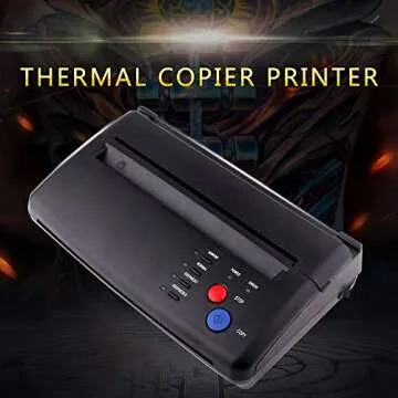 Tattoo Transfer Stencil Printer Machine with 10 Thermal Tattoo Kit Copier Printer Tattoo Transfer Stencil Paper Tattoo Stencil Printer Machine for Tattoos Supply