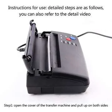 Tattoo Transfer Stencil Printer Machine with 10 Thermal Tattoo Kit Copier Printer Tattoo Transfer Stencil Paper Tattoo Stencil Printer Machine for Tattoos Supply