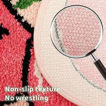 Qleewei Cherry Bath Rug Soft Non-Slip Cute Design