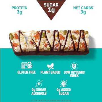 Munk Pack Nut & Seed Bar Coconut Almond Dark Chocolate | 1g Sugar, Low Carb & Keto, 3g Protein | Glu...