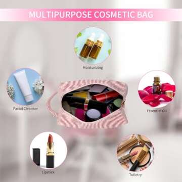 Koiernr Valentines Day Gifts, Makeup Bag, Cute Cosmetic Bag, Personalized Initial Preppy Patch Makeup Bag, Travel Cosmetic Bag, Makeup Bag is a Birthday, Valentines Day Gifts for Him