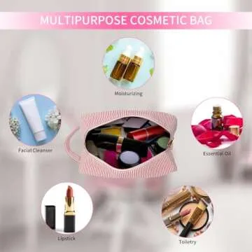 Koiernr Valentines Day Gifts, Makeup Bag, Cute Cosmetic Bag, Personalized Initial Preppy Patch Makeup Bag, Travel Cosmetic Bag, Makeup Bag is a Birthday, Valentines Day Gifts for Him