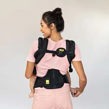 LÍLLÉbaby Complete Airflow Ergonomic 6-in-1 Baby Carrier Newborn to Toddler - with Lumbar Support - for Children 7-45 Pounds - 360 Degree Baby Wearing - Inward and Outward Facing - Charcoal/Silver