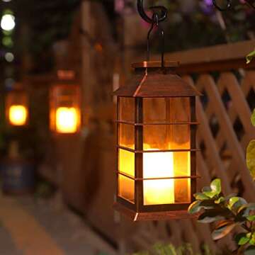 Charming 2 Pack Solar Lanterns for Outdoor Decor
