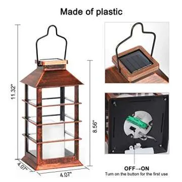 Charming 2 Pack Solar Lanterns for Outdoor Decor