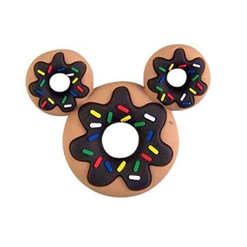 Disney Mickey Mouse Donut Shaped PVC Magnet, Multi-Colored, 3"
