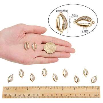 LiQunSweet 30Pcs CZ Charms for Jewelry Making