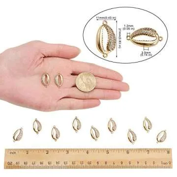 LiQunSweet 30Pcs CZ Charms for Jewelry Making