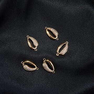 LiQunSweet 30Pcs CZ Charms for Jewelry Making