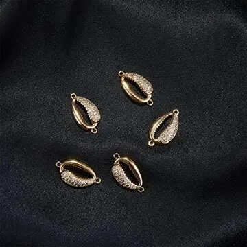 LiQunSweet 30Pcs CZ Charms for Jewelry Making