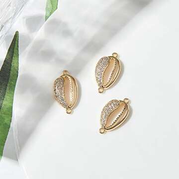 LiQunSweet 30Pcs CZ Charms for Jewelry Making