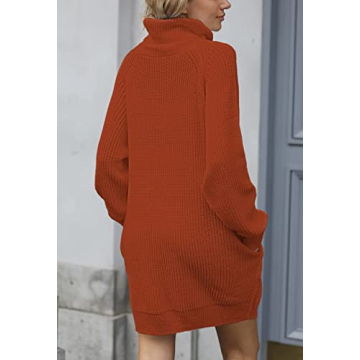 Stylish Oversized Turtleneck Sweater Dress for Women