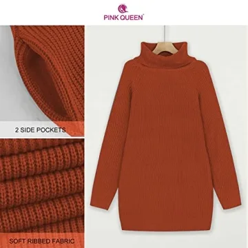 Stylish Oversized Turtleneck Sweater Dress for Women