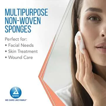 Dynarex Non-Woven Sponges, Non-Sterile, Gauze Sponges, for Cleansing, Prepping and Dressing, Highly-Absorbent and with Less Linting, 4"x 4", 4 Ply, 5 Boxes of 200 Non-Woven Sponges