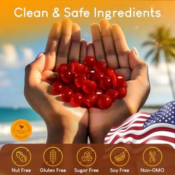 Sugar-Free Marine Collagen Gummies (90 Collagen Chews) Potent 500mg Collagen Gummy for Hair Growth, Healthier Skin & Nails, Pore Reducer & Elasticity Hydrolyzed, Gluten Free, Non-GMO, Orange Flavor