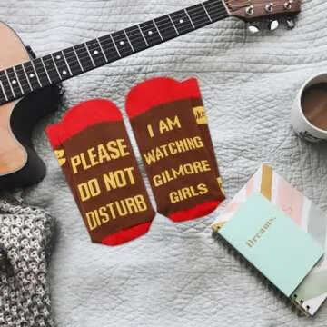 TSOTMO Women Socks TV Shows Gift Please Do Not Disturb I AM Watching TV Shows Socks For Fans