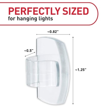 Command Outdoor Light Clips - Weather Resistant and Clear Clips