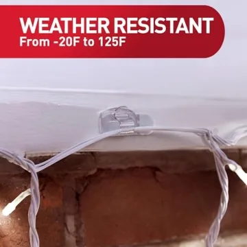 Command Outdoor Light Clips - Weather Resistant and Clear Clips