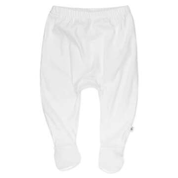 HonestBaby Unisex Baby 3-pack Footed Roomy Fit Pull On Bottoms 100% Organic Cotton For Infant Boys, ...