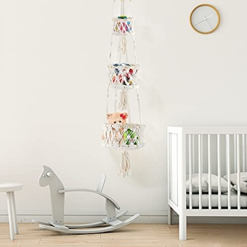 Tisuokae 3 Tier Macrame Fruit Basket for Organizing