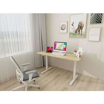 Win Up Time Manual Standing Desk - Adjustable Height One Piece Desktop