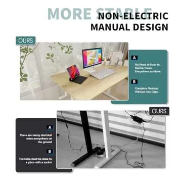 Win Up Time Adjustable Height Crank Stand Up Desk