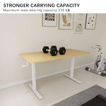 Win Up Time Adjustable Height Crank Stand Up Desk