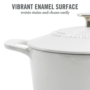 Martha Stewart 7 QT Enamel Cast Iron Dutch Oven for All Cooking