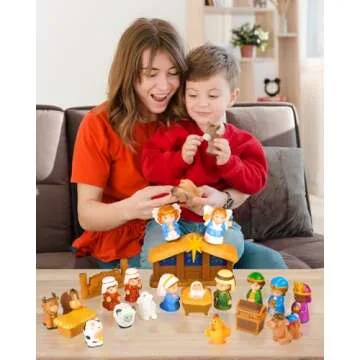 Nativity Set for Kids | 25 Piece Christmas Playset
