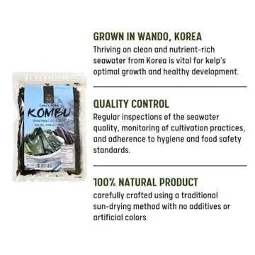 Korean Wild Kombu - Natural Hand Harvested Dried Kelp 3.52oz