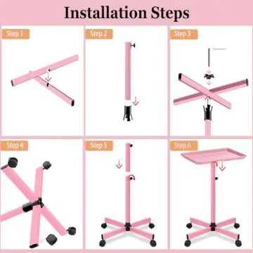 Niuadage Salon Tray - Premium Height Adjustable Cart