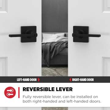 Kwikset Casey Privacy Door Handle 10 Pack for Bedrooms