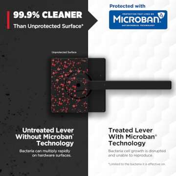 Kwikset Casey Privacy Door Handle 10 Pack for Bedrooms