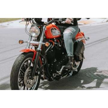 Willie & Max Premium Black Synthetic Leather Swingarm Bag for Sportsters