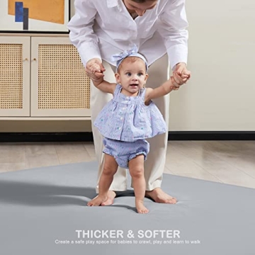 ANGELBLISS Baby Playpen Mat Self-Inflating Waterproof