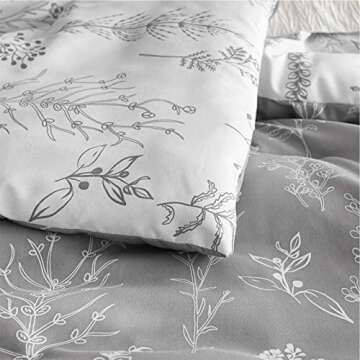 Bedsure King Comforter Set - Cozy Floral Bedding 3 Pieces