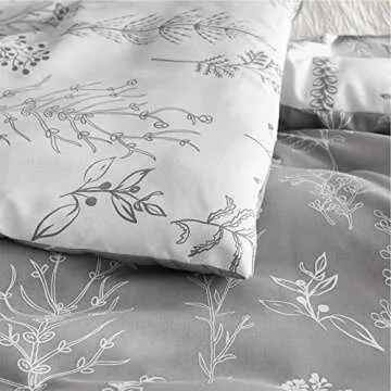 Bedsure King Comforter Set - Cozy Floral Bedding 3 Pieces