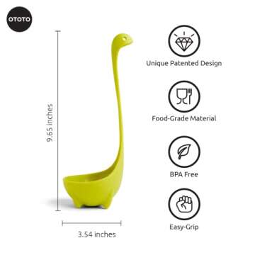 The Original Nessie Ladle by OTOTO - Soup Ladle, Cute Gifts, Funny Kitchen Gadgets, Loch Ness design...